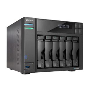Asustor LOCKERSTOR 6 NAS -pöytäkone Intel® Celeron® N5105 8 Gt DDR4 HDD ADM Musta