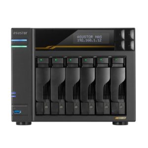 Asustor LOCKERSTOR 6 Gen3 (AS6806T) NAS Desktop AMD Ryzen V3C14 16 Gt DDR5 ADM Black