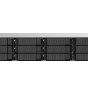QNAP TS-1273AU-RP-8G NAS/tallennuspalvelinteline (2U) Ryzen Embedded V1500B 8 Gt DDR4 0 TB QNAP QTS alumiini, musta