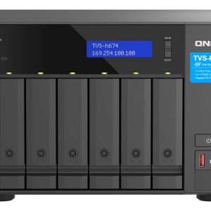 QNAP TVS-h674 NAS Tower Intel® Core™ i3 i3-12100 16 Gt DDR4 QuTS hero Black