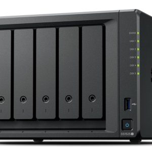 Synology DiskStation DS1525+ NAS/tallennuspalvelin Ryzen Embedded V1500B 8 Gt DDR4 0 TB Musta