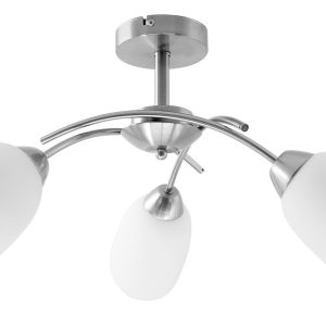 Activejet Classic kattokruunu kattovalaisin NIKITA nikkeli triple 3xE27 olohuoneeseen