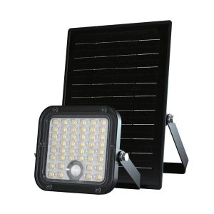 V-TAC 10W LED aurinkovalonheitin LiFePo Akku 3.7V Musta CCT 4000K+6000K