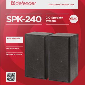Defender SPK-240 kaiutin Black Wired 6 W