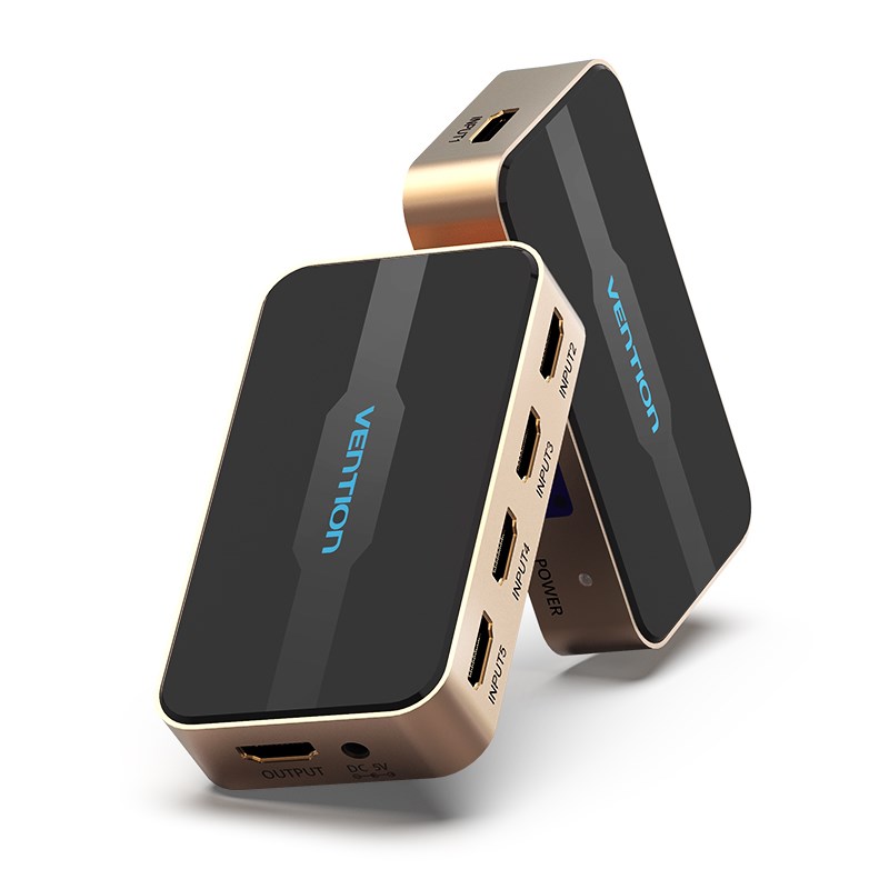 Vention 5 In 1 Out HDMI Switcher Musta