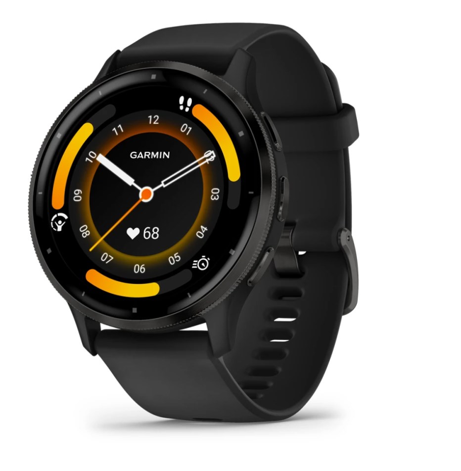 Garmin Venu 3 3,56 cm (1,4") AMOLED 45 mm digitaalinen 454 x 454 pikseliä Kosketusnäyttö Musta Wi-Fi GPS (satelliitti)