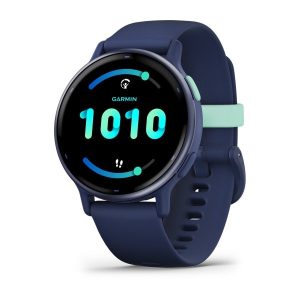 Garmin Vivoactive 5 3,05 cm (1,2") AMOLED 42 mm digitaalinen 390 x 390 pikseliä Kosketusnäyttö Sininen Wi-Fi GPS (satelliitti)
