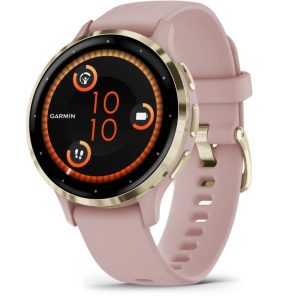 Garmin Venu 3S 3,05 cm (1,2") AMOLED 41 mm digitaalinen 390 x 390 pikseliä kosketusnäyttö Gold, Rose Wi-Fi GPS (satelliitti)