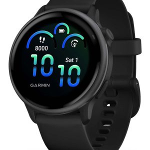 Garmin vívoactive 6 3,05 cm (1,2") AMOLED 42 mm digitaalinen 390 x 390 pikseliä Kosketusnäyttö Musta Wi-Fi GPS (satelliitti)