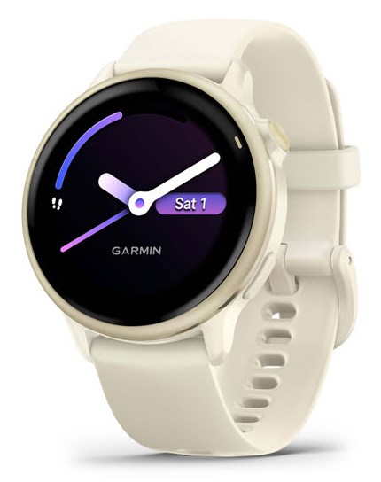 Garmin vívoactive 6 3,05 cm (1,2") AMOLED 42 mm Digitaalinen 390 x 390 pikseliä Kosketusnäyttö Valkoinen Wi-Fi GPS (satelliitti)