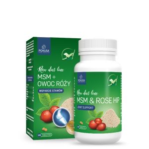 POKUSA RawDietLine MSM & Ruusunmarja - lisäravinteet koirille ja kissoille - 120 kpl