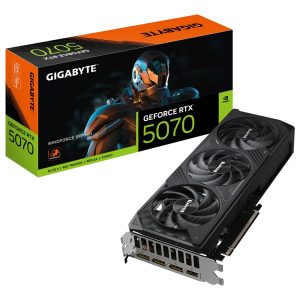 GIGABYTE GeForce RTX 5070 WINDFORCE SFF 12G näytönohjain - 12GB GDDR7, 192bit, PCI-E 5.0, 2512MHz ydinkello, 3 x DP 2.1b, 1 x HDMI 2.1b, DLSS 4, 1720-GFN30