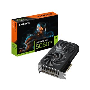 GIGABYTE GeForce RTX 5060 Ti WINDFORCE OC 16G -näytönohjain - 16 Gt GDDR7, 128 bittiä, PCI-E 5.0, 2587 MHz ydinkello, 3 x DisplayPort, 1 x HDMI, GV-N506TWF2OC-16GD