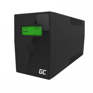 Green Cell UPS01LCD keskeytymätön virtalähde (UPS) Line-Interactive 0,6 kVA 360 W 2 AC pistorasiaa